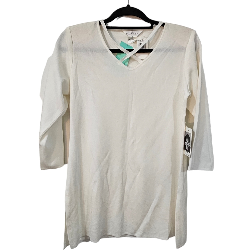 Misook 3/4 Sleeve Knit Tunic Top
